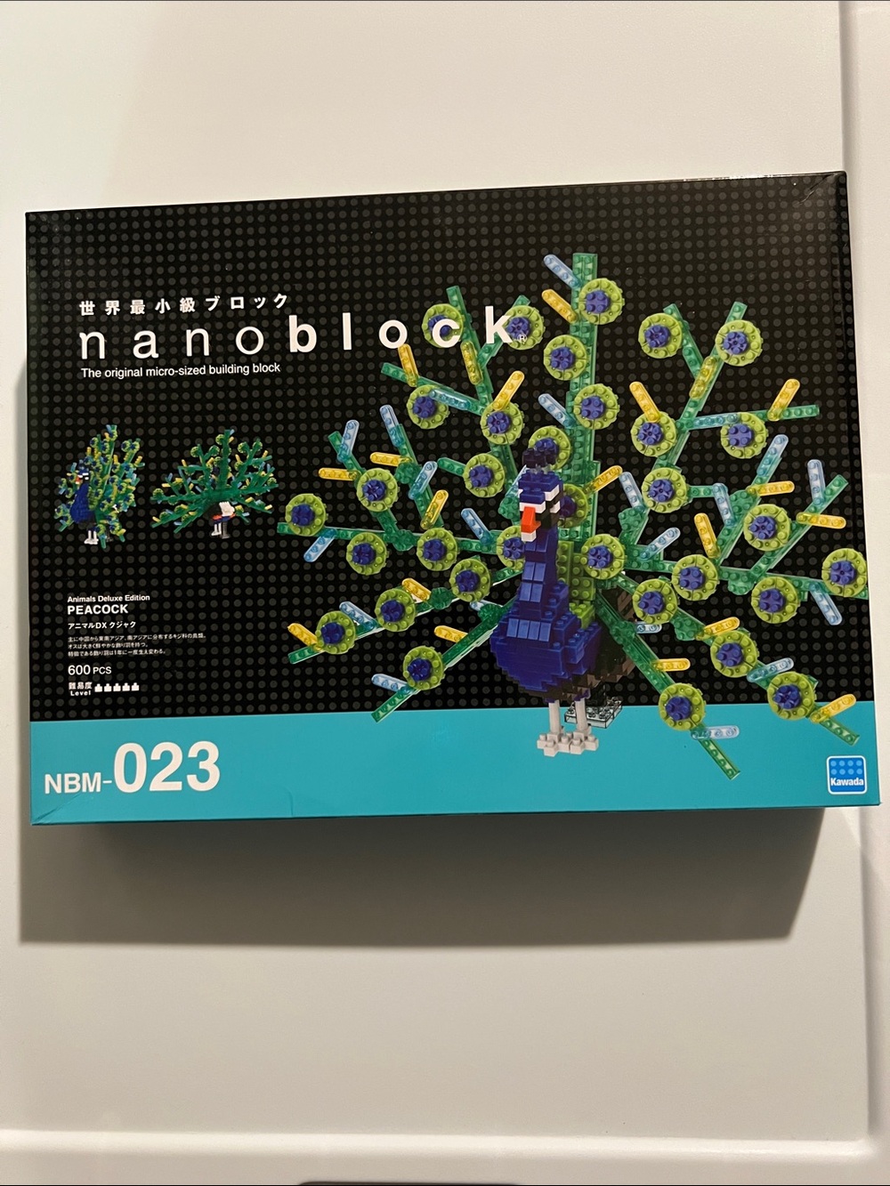 nanoblock NBM-023 Peacock Micro-Build Wall Decor - Blue & Green